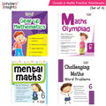 Grade 6 Comprehensive Learning with Mathematics Workbooks Set of 4 Ages 11-12 Years: Gear Up Math, Mental Math, Olympiad, Challenging Word Problems