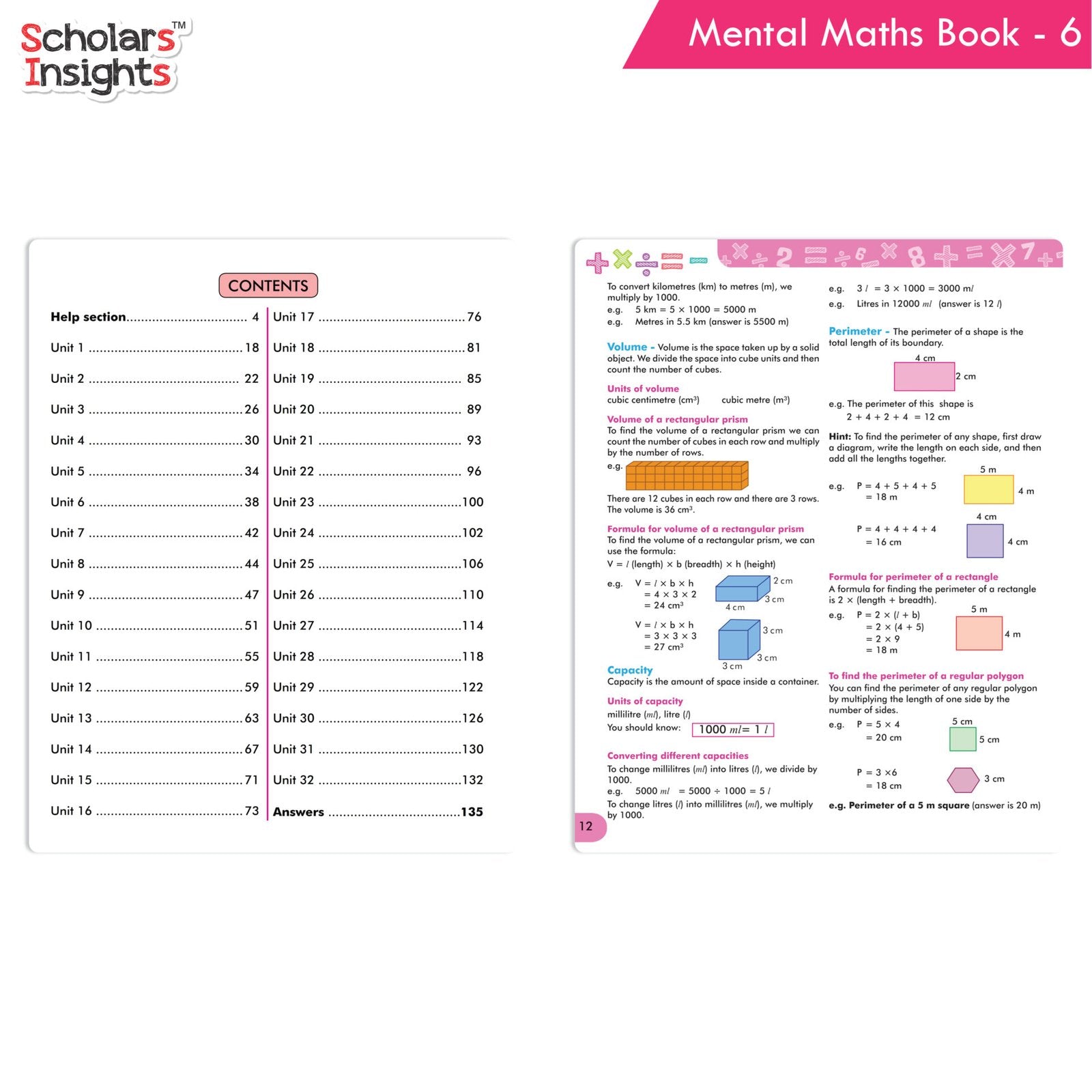Grade 6 Comprehensive Learning with Mathematics Workbooks Set of 4 Ages 11-12 Years: Gear Up Math, Mental Math, Olympiad, Challenging Word Problems