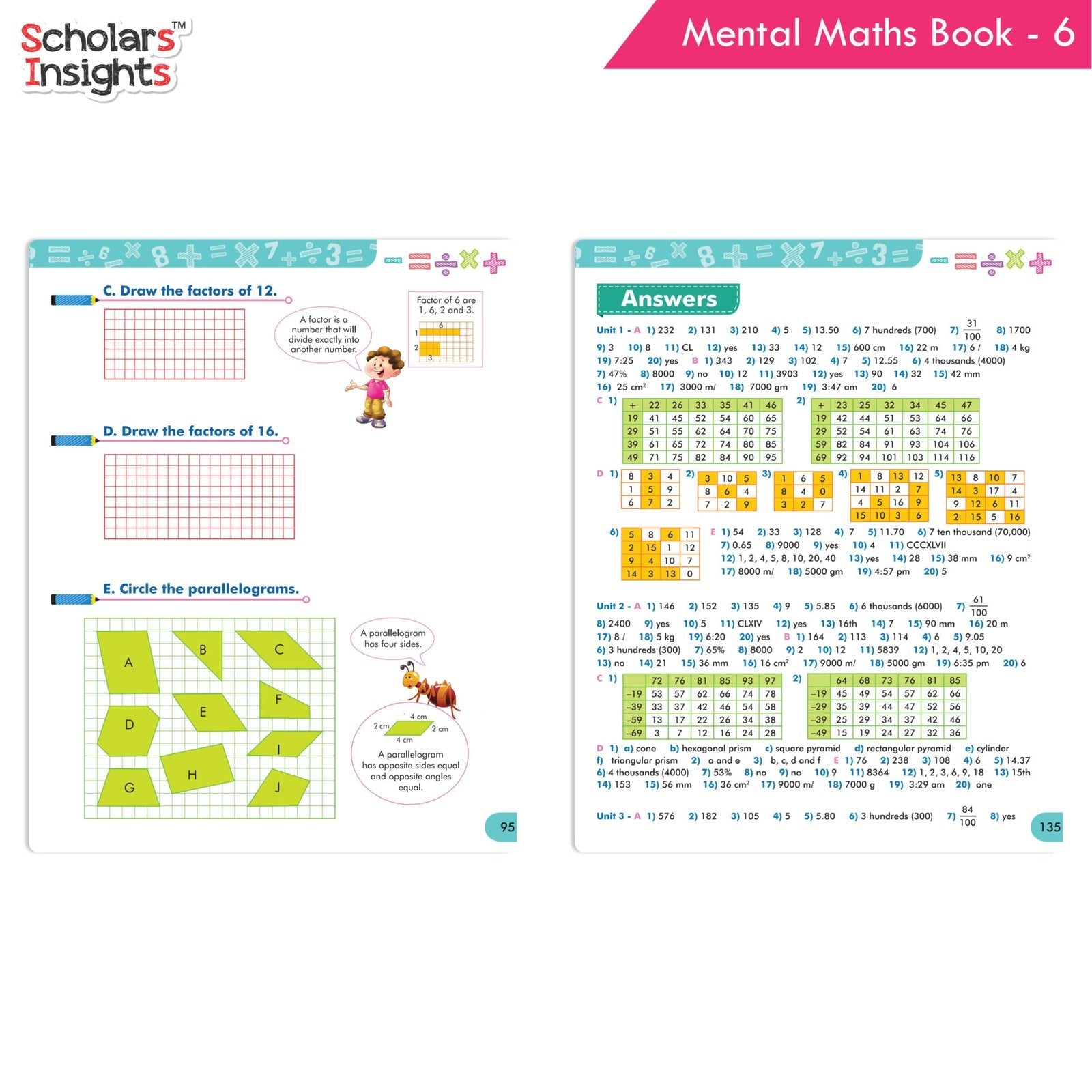 Grade 6 Comprehensive Learning with Mathematics Workbooks Set of 4 Ages 11-12 Years: Gear Up Math, Mental Math, Olympiad, Challenging Word Problems