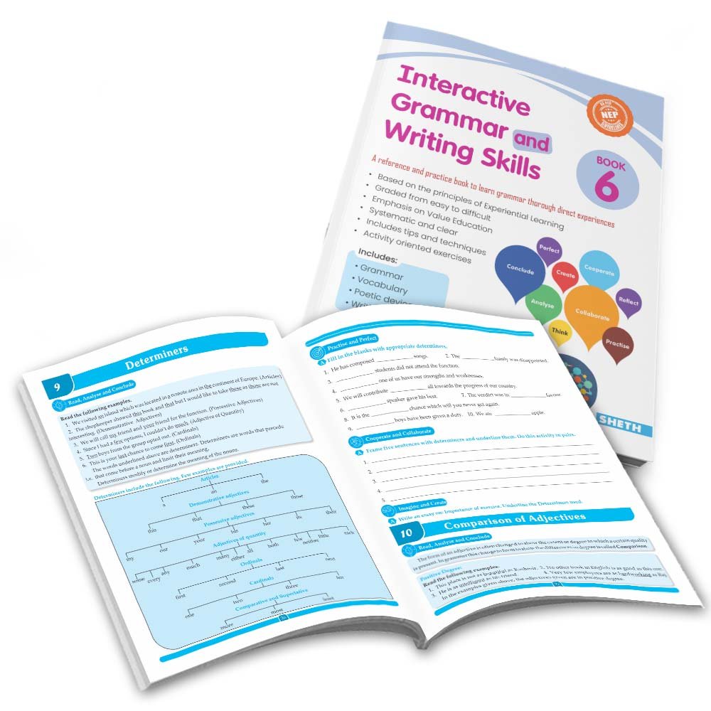 Grade 6 Ultimate English Combo Practice Workbooks Set of 3: NEP based Grammar, Writing Skills, Olympiad Prep, and Gear Up English| Ages 11-12 Years
