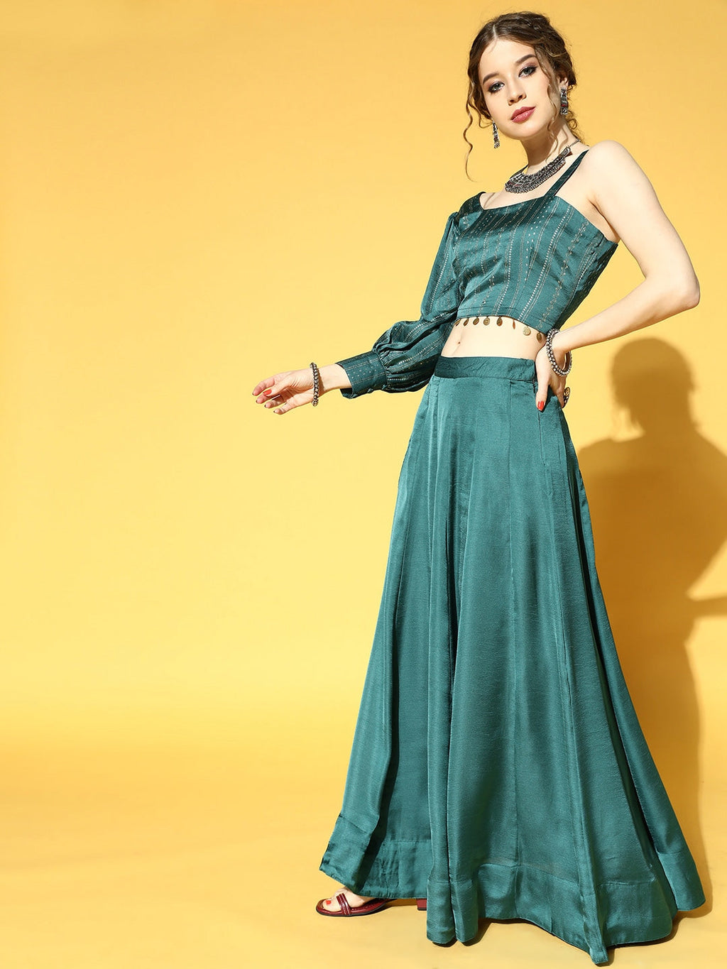 Yufta Green & Beige Co-Ords