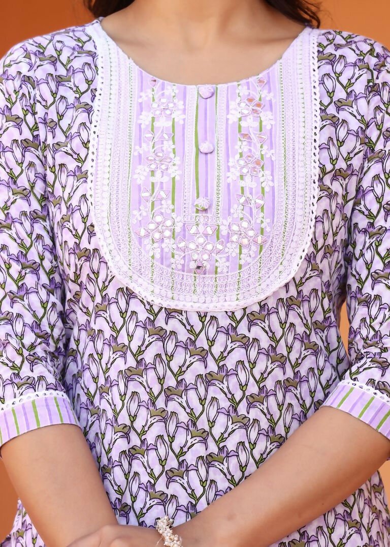 Alvano Printed Straight Kurti with Pant and Dupatta Set for Womens's and Girls Rayon