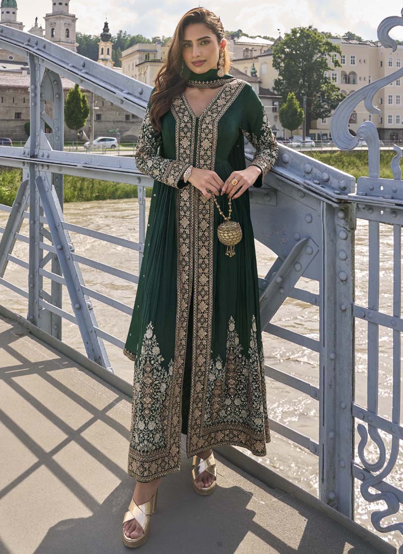 Vegaa Fashion Fashion Green Embroidered Pakistani Designer salwar suit