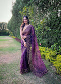 Vamsee Lavender Organza Saree