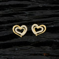 Joban Fashion Women Brass Golden White Ad Earrings