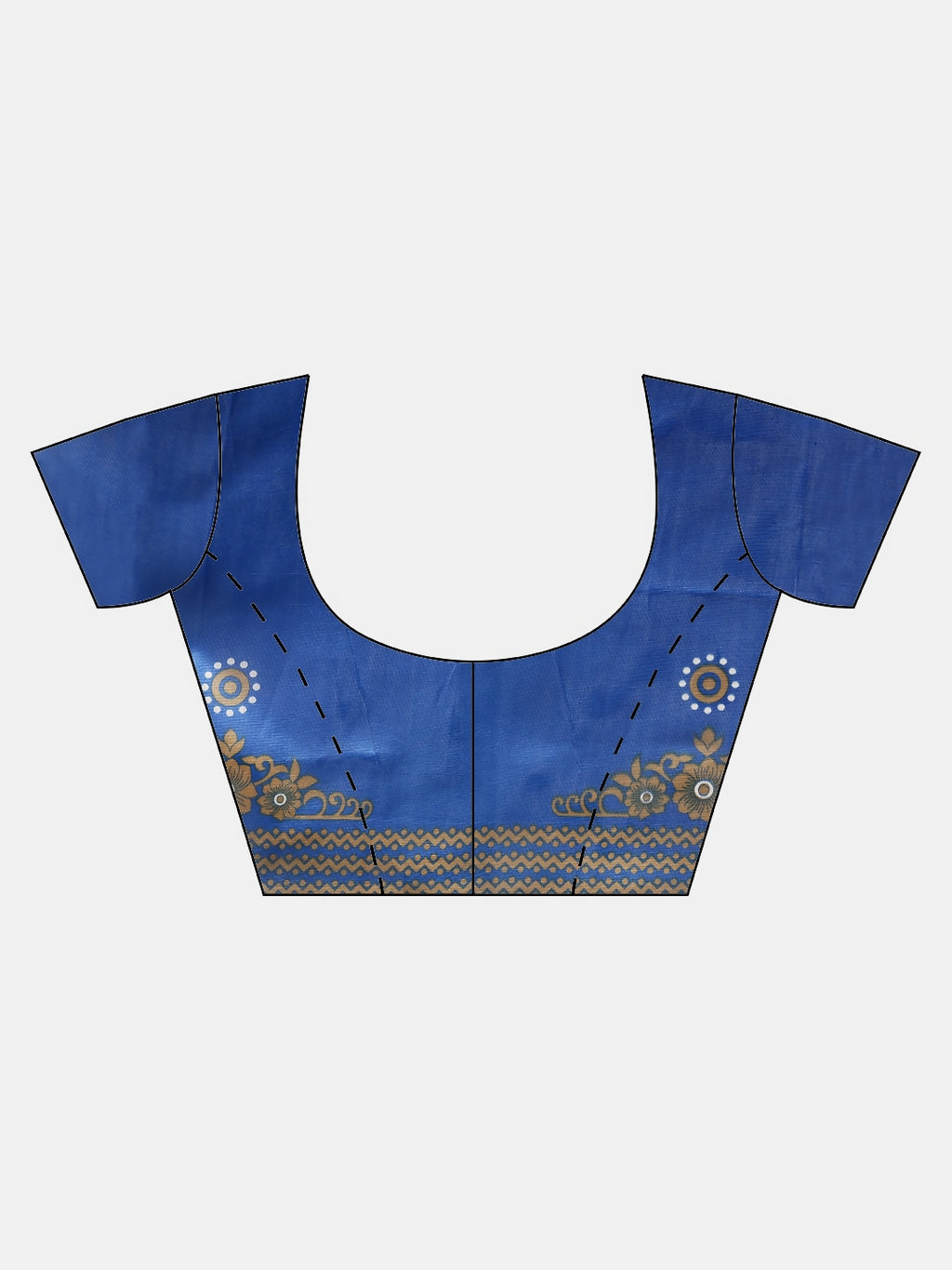 Saree Mall Blue Printed Bhagalpuri Saree