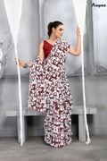 Aayaa Designer Printed Georgette Saree - Multi Color