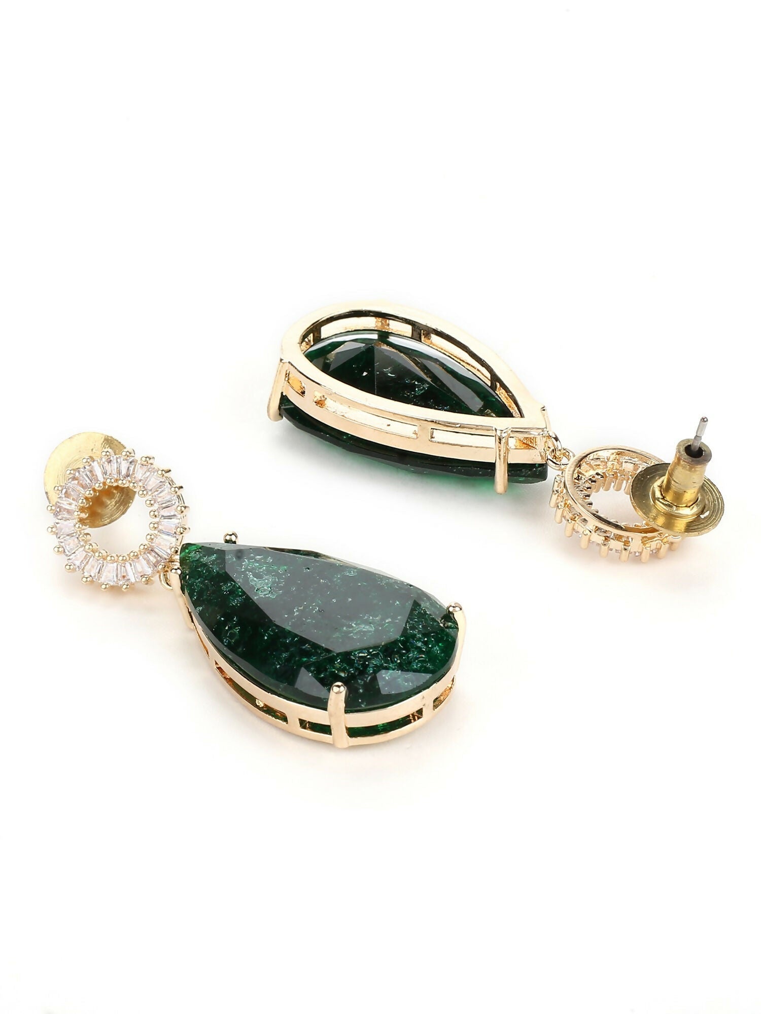 Green Druzy Quartz Earrings- Ruby Raang