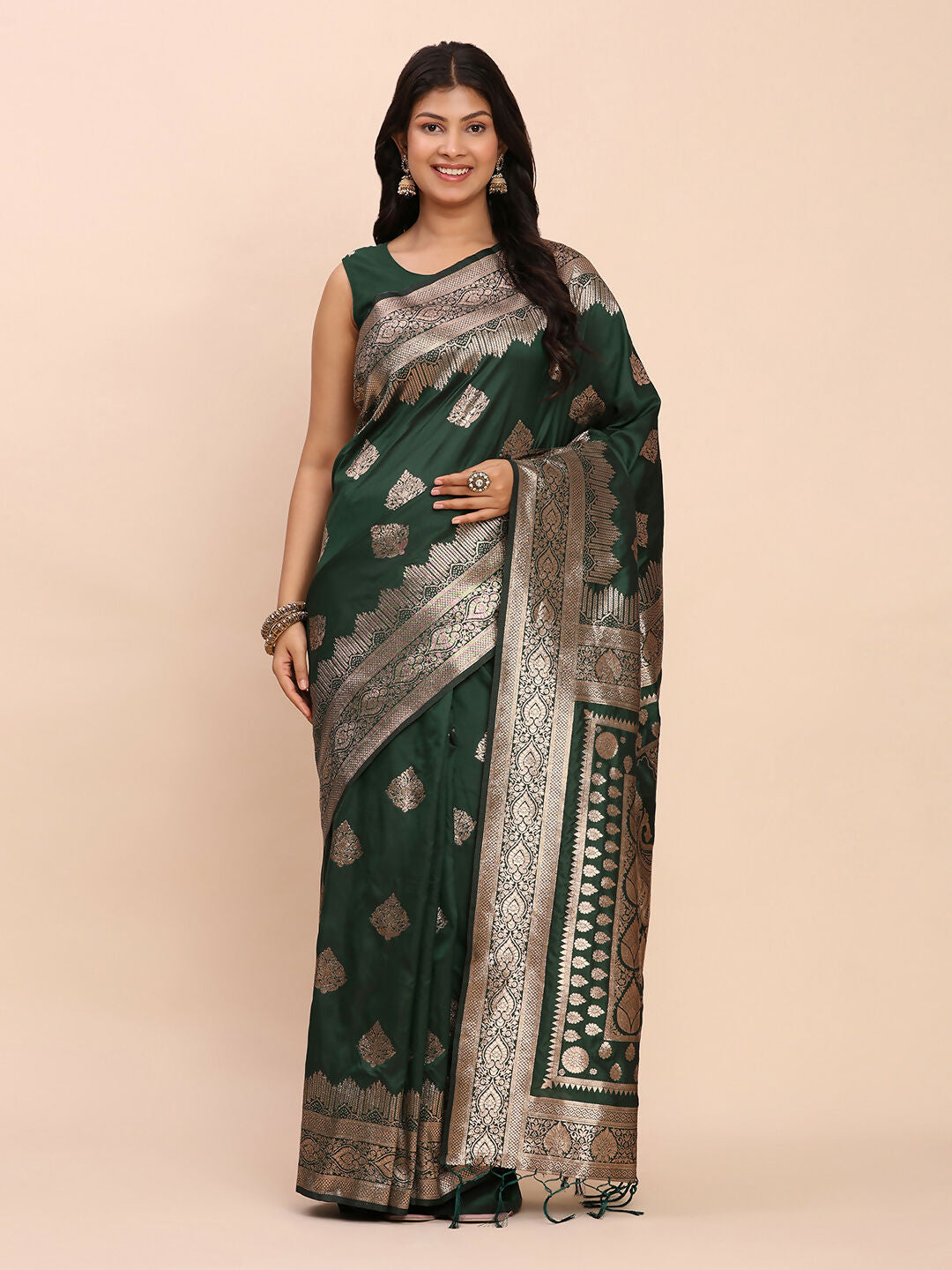Shree Shyam Fashion Banarasi Silk Green Saree