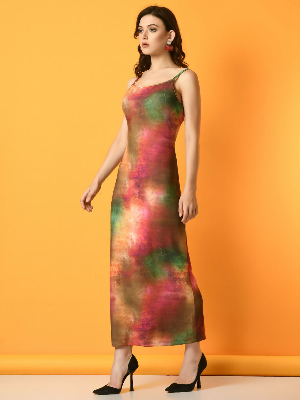 Myshka Women's Multi Printed Party Dress