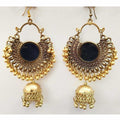 MS Fashion India Gold-Polished Afghani Pearls And Jhumka Long Hanging Traditional Earrings