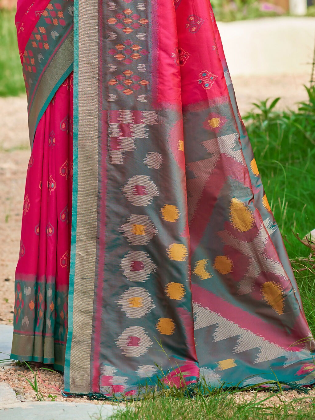 Shree Shyam Fashion Red Soft Silk Saree