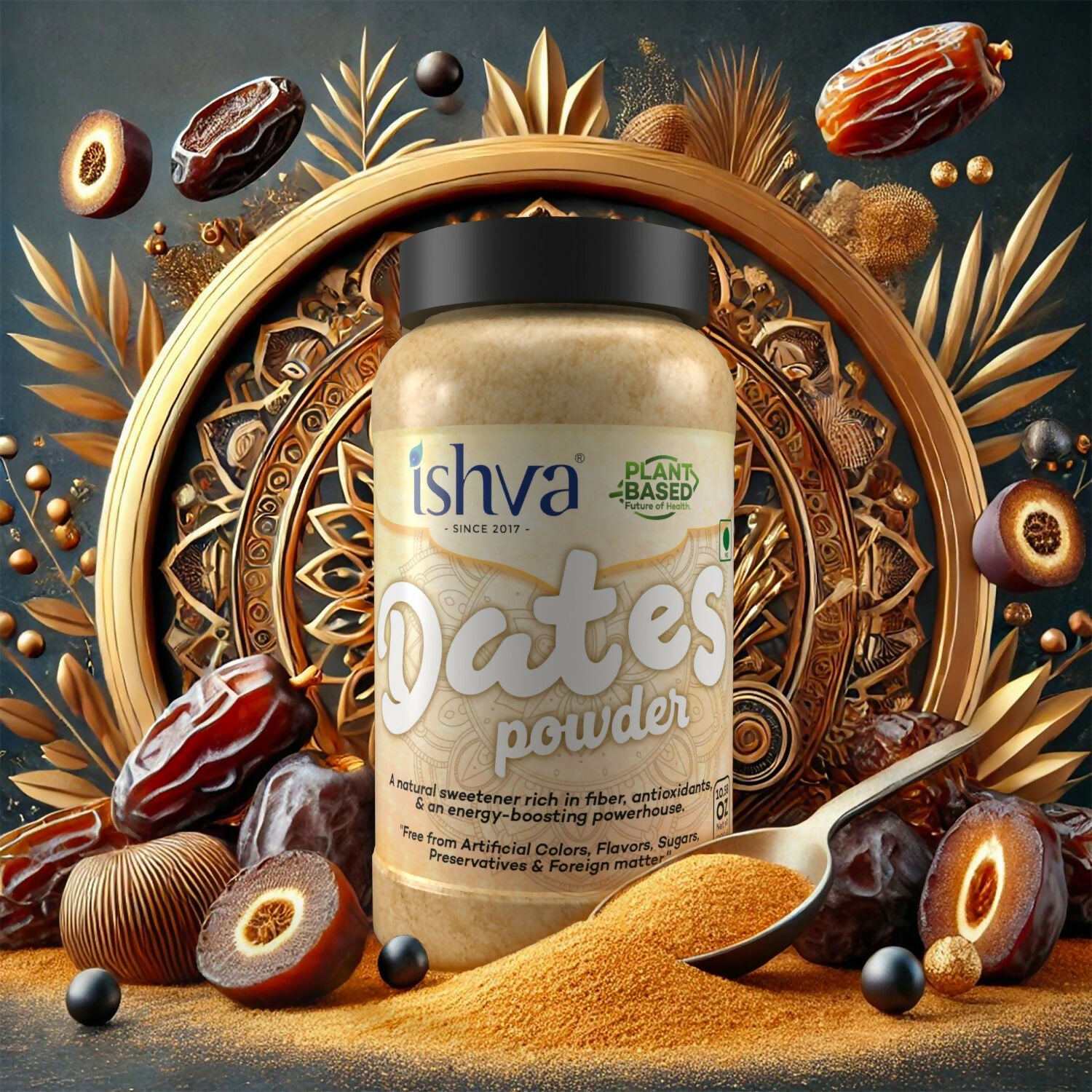 Ishva Dates Powder Jar Bottle