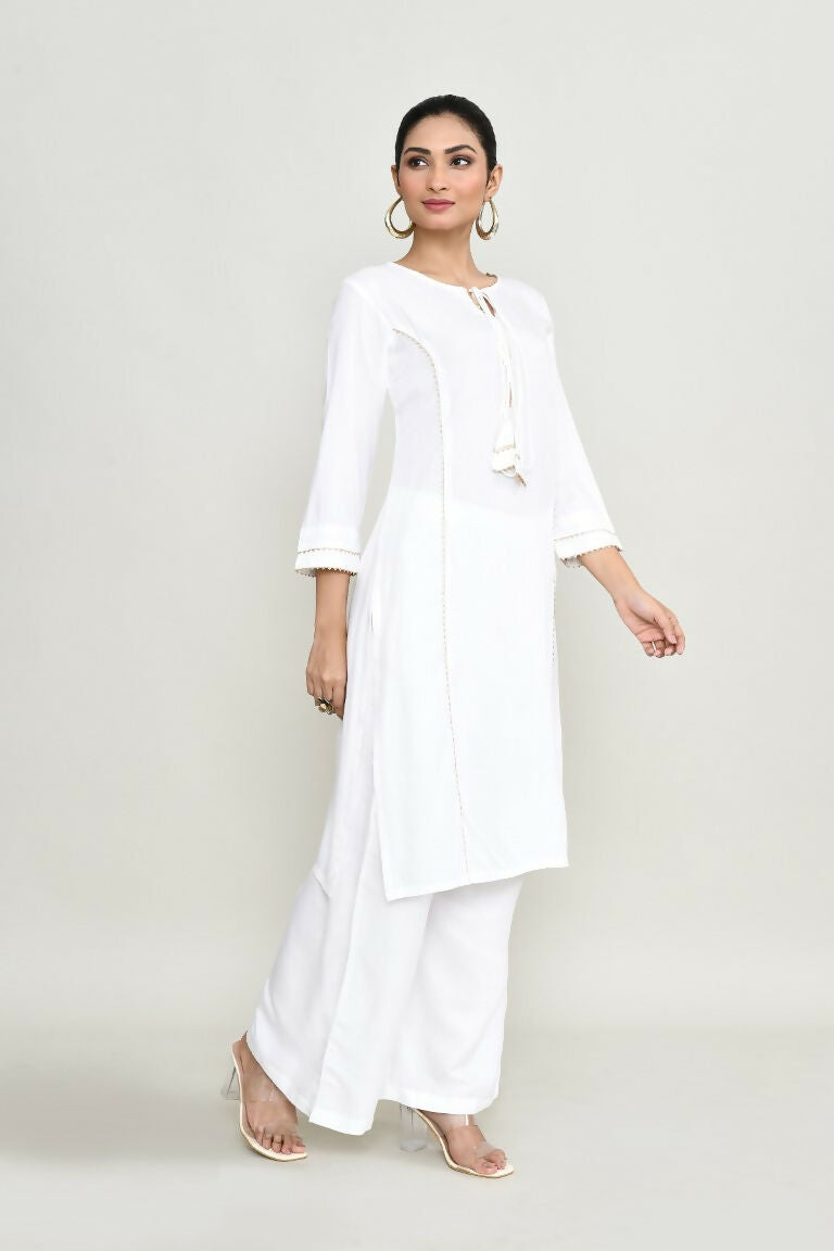 Joban Fashion White Rayon Tunic