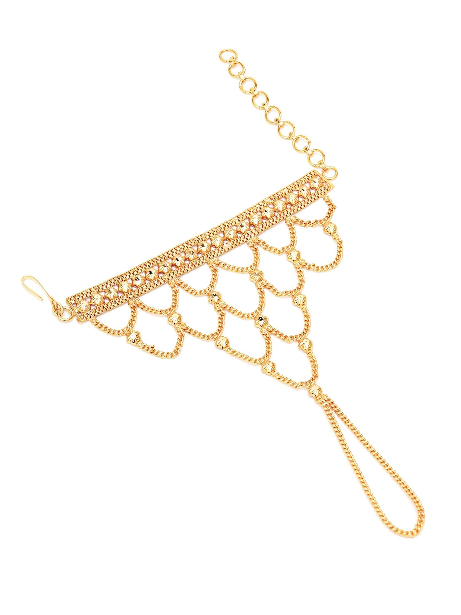 Golden Haathphool (Gold) - Ruby Raang