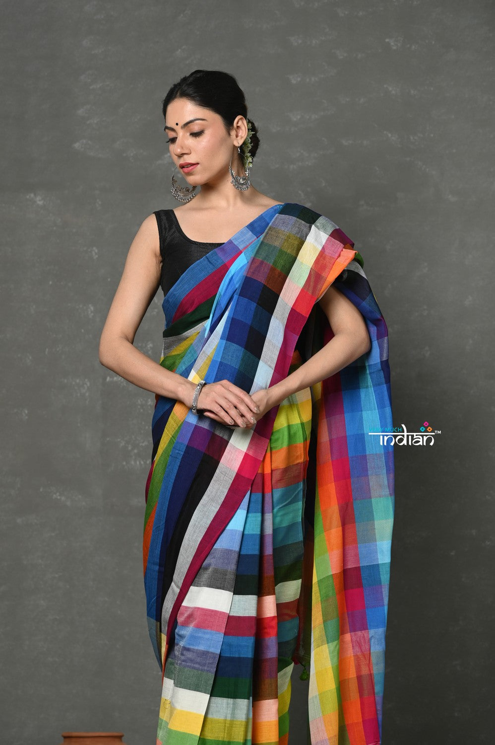 Very Much Indian Tyohaar - Exclusive! Pure Cotton Handloom Saree - Dream Rainbow Saree