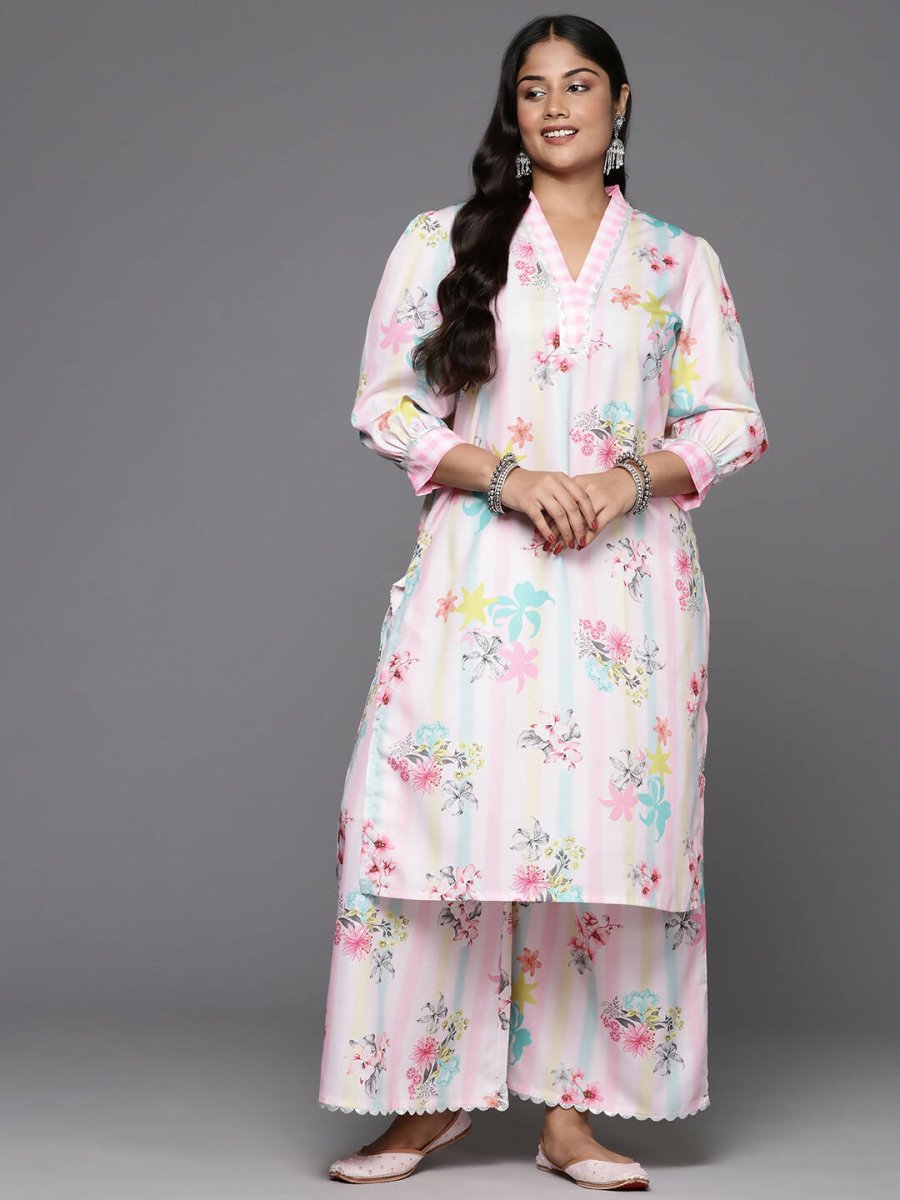 Ahalyaa Women's Traditional wear Kurta Set - Pink