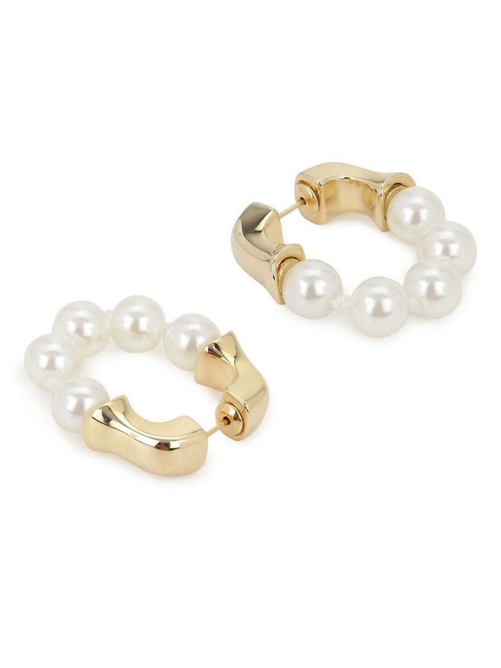 Hoop Pearl Earrings- Ruby Raang