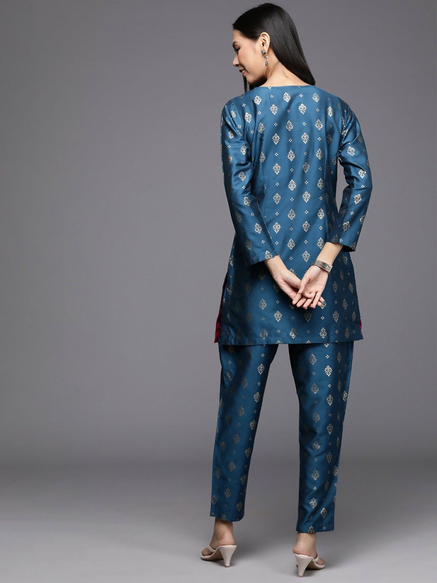 Ahalyaa Women's Traditional Wear Co-ods - Teal Blue