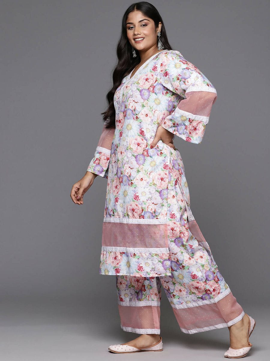 Ahalyaa Women's Traditional wear Kurta Set - Lavender