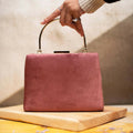 Joban Fashion Salmon Pink Fabric Clutch - Onion Pink