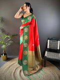Joban Fashion Green Butti Banarasi Silk Sarees