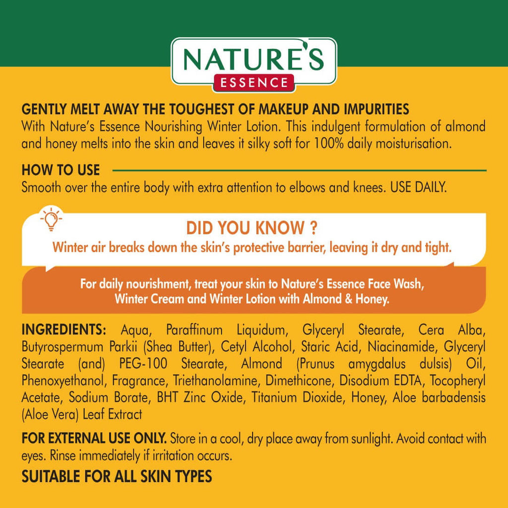 Nature's Essence Nourishing Winter Lotion (Almond & Honey)