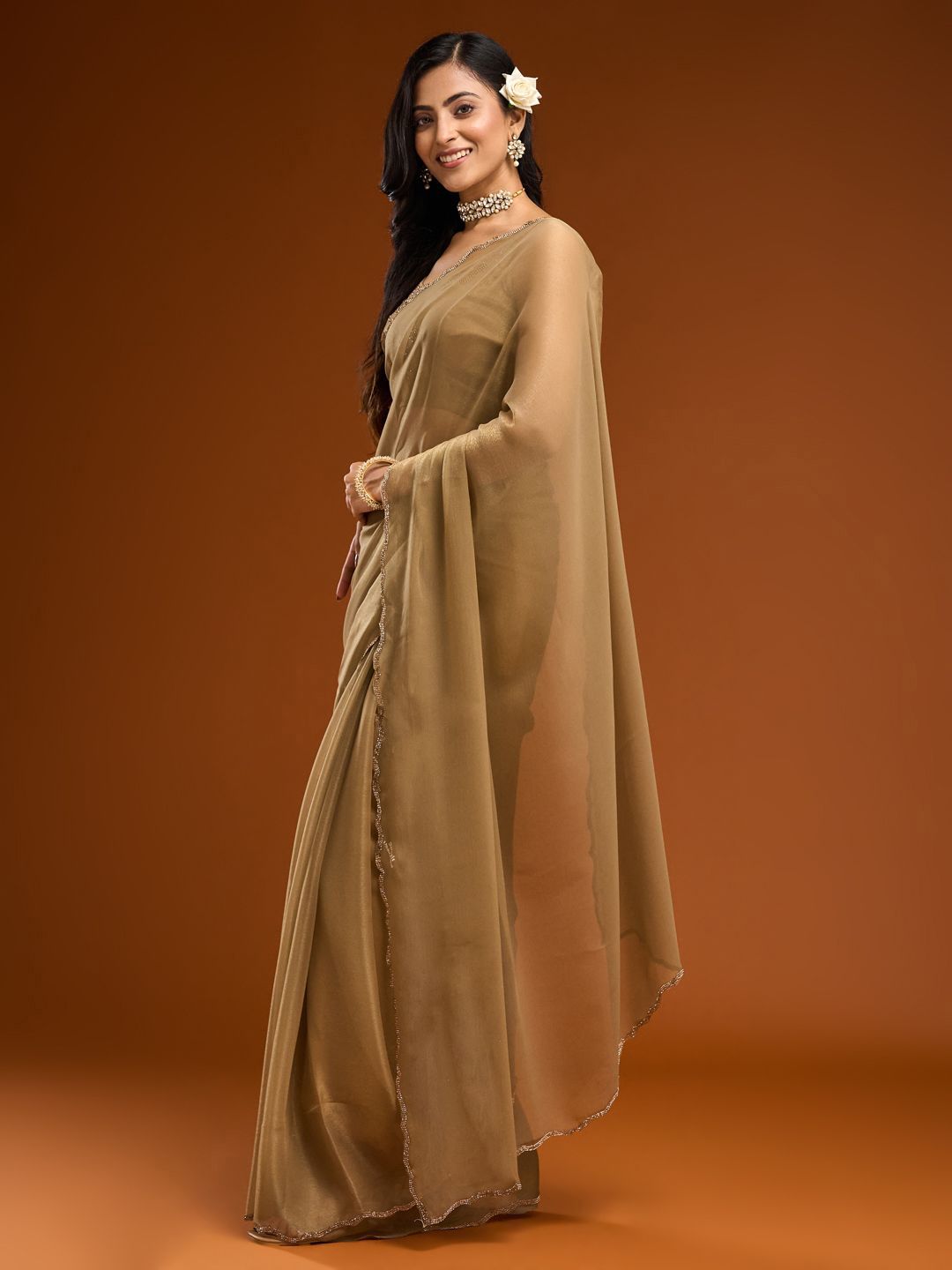 kasee Beads and Stones Embellished Saree