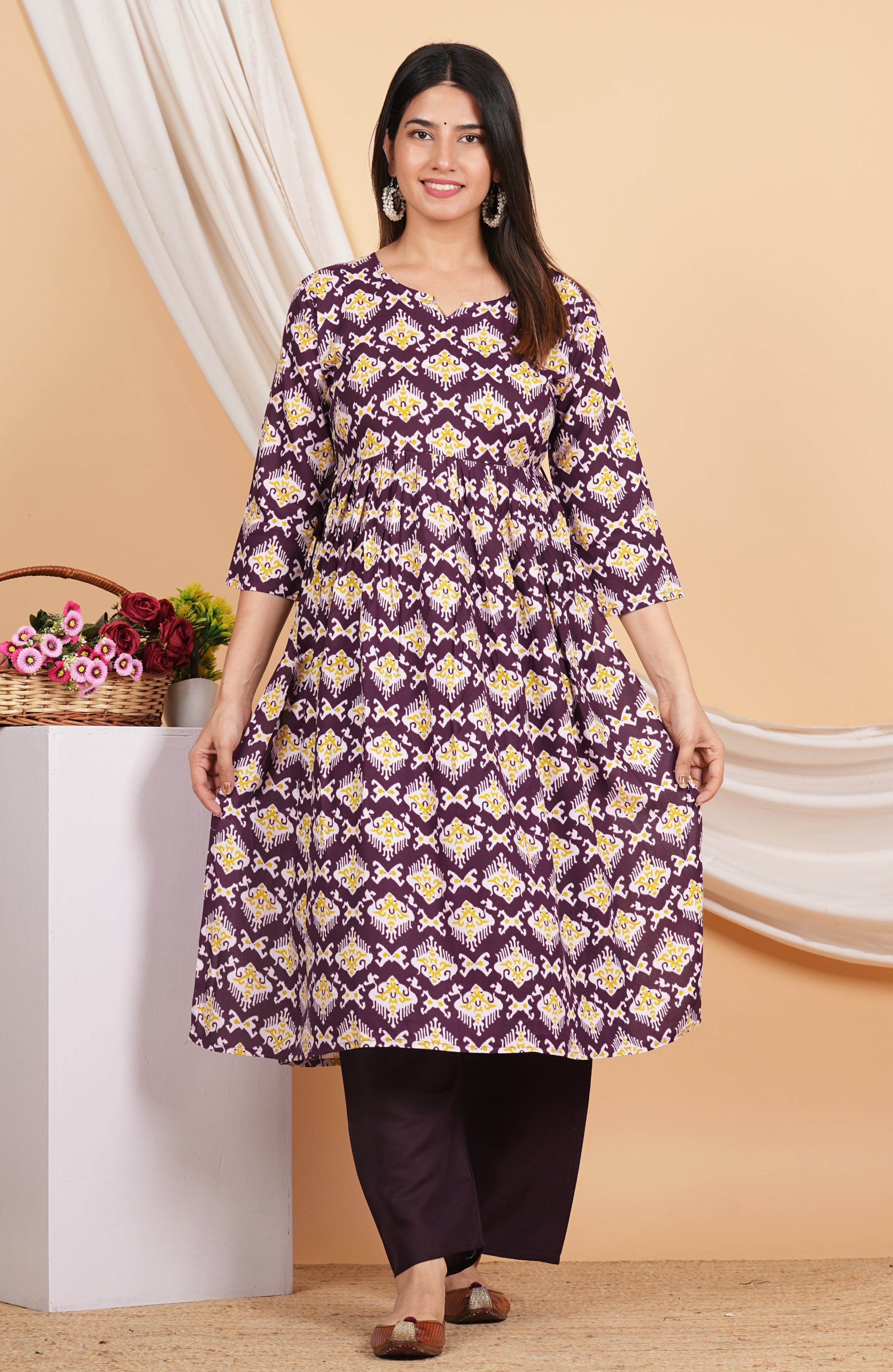 House of RP Women Blue& Multi Rayon Digital Print Kurta & Pant Set