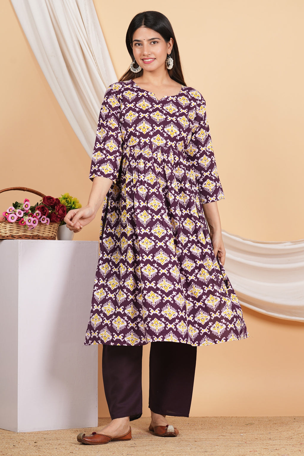 House of RP Women Blue& Multi Rayon Digital Print Kurta & Pant Set