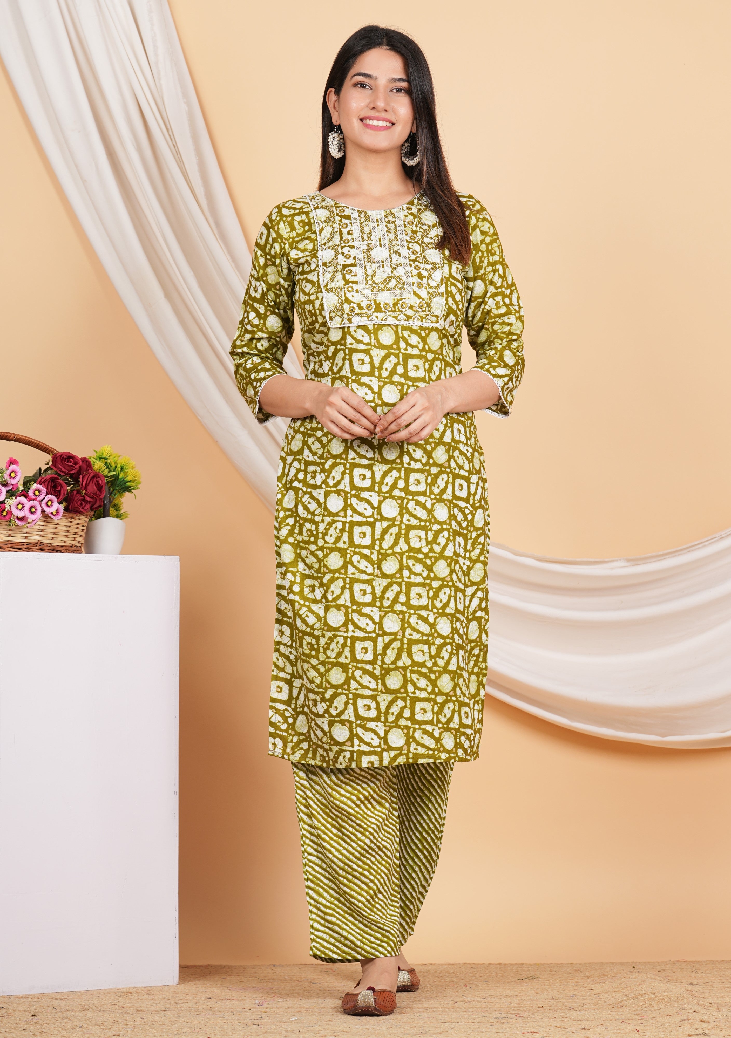 House of RP Women Rayon Dark Purple Digital Print Naira Cut Kurta, Pant & Dupatta Set