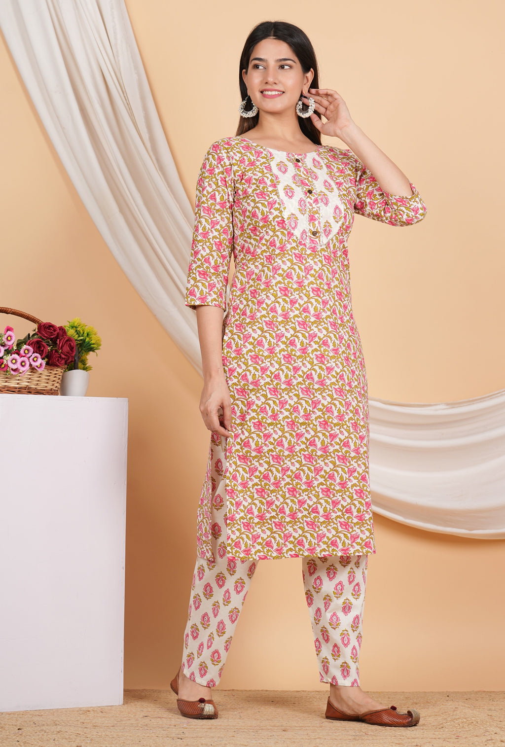 House of RP Women Rayon Floral Print Kurta & Pant Set