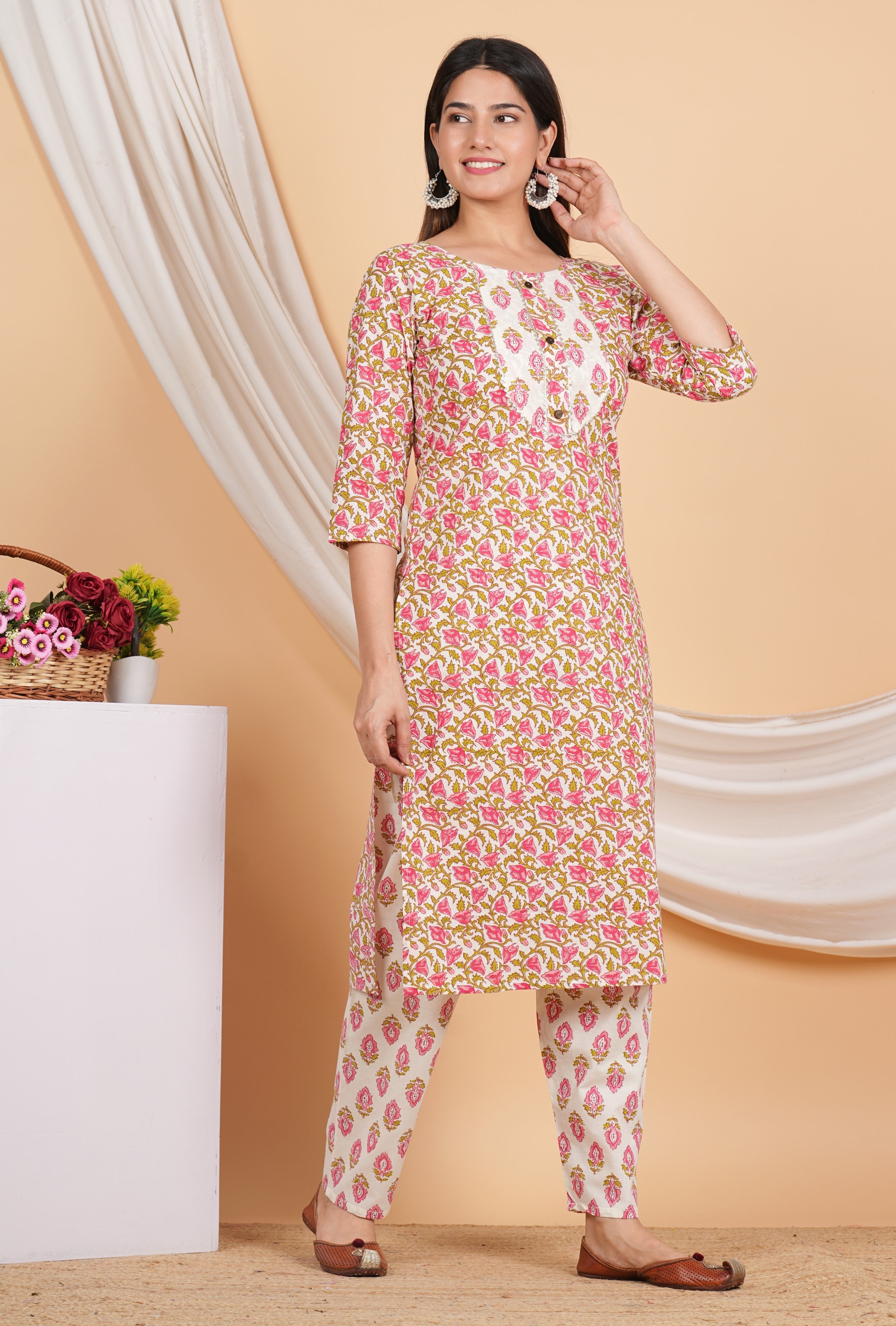 House of RP Women Rayon Floral Print Kurta & Pant Set