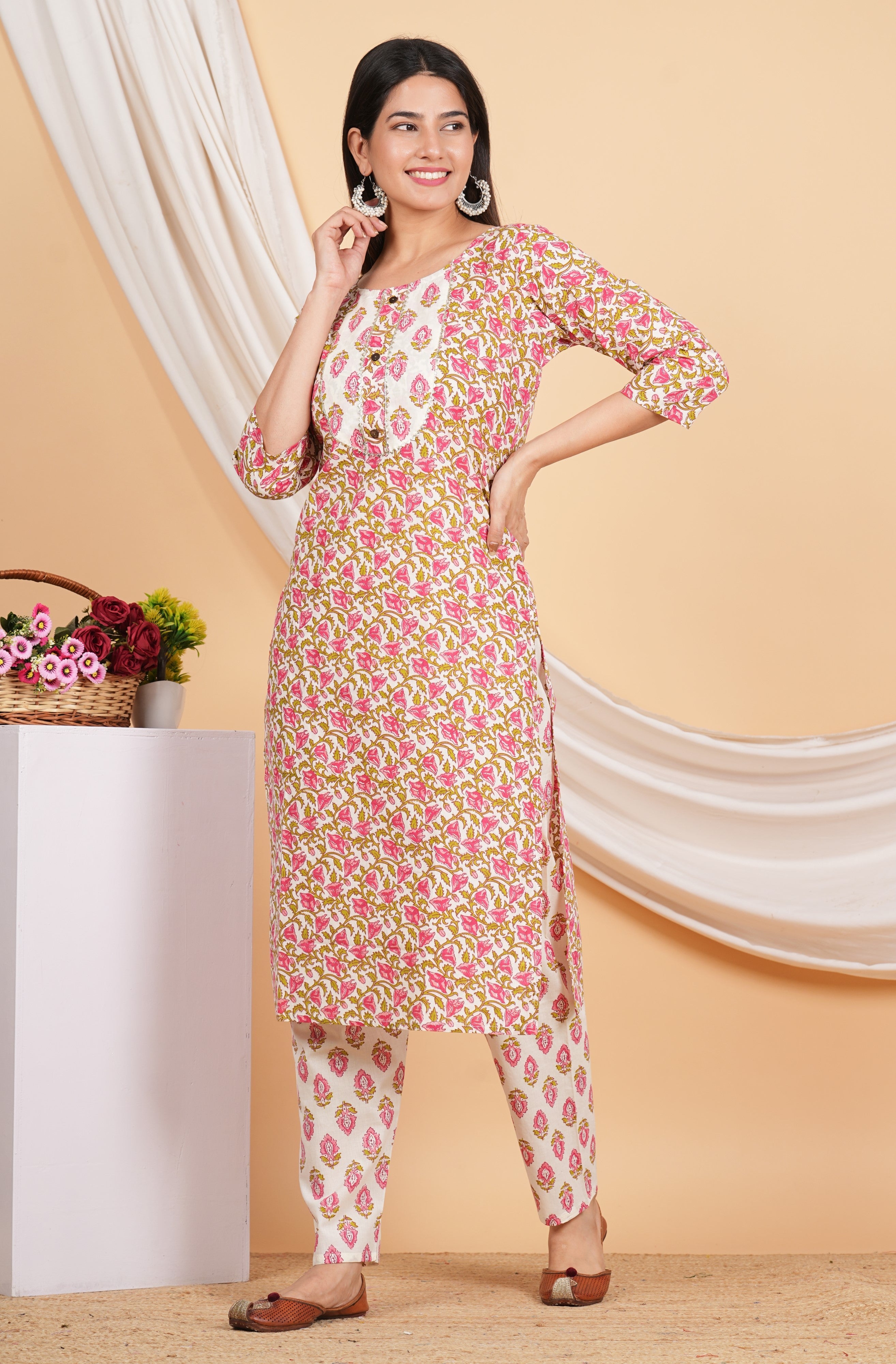House of RP Women Rayon Floral Print Kurta & Pant Set