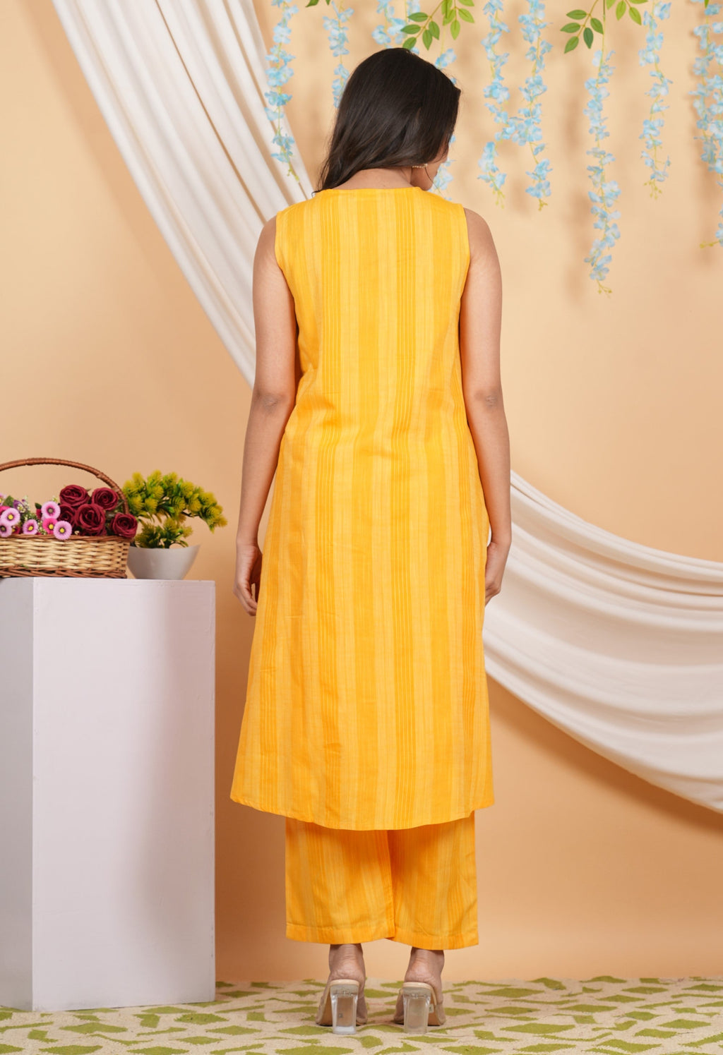 House of RP Women Orange Cotton Kurta & Pant Set