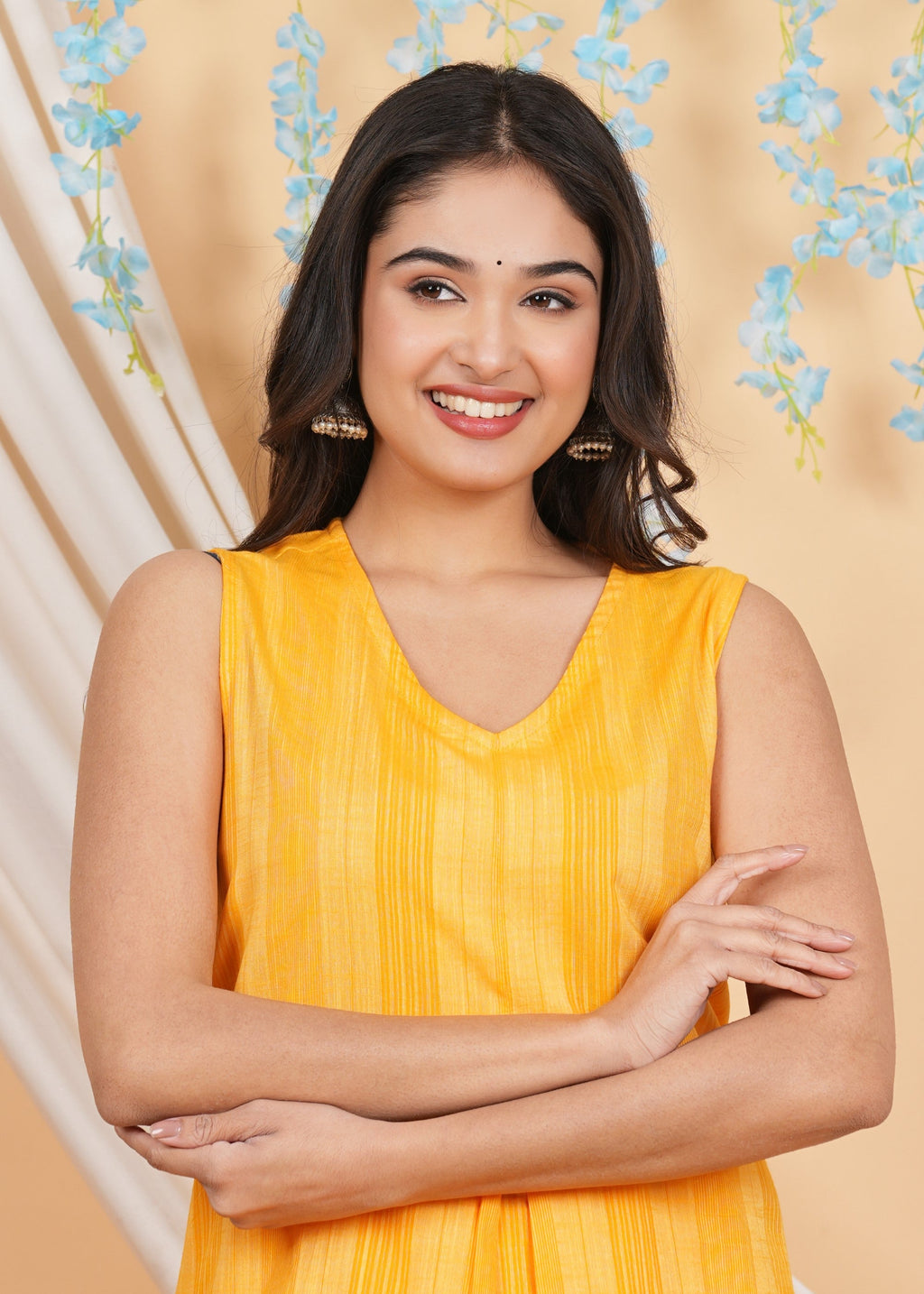 House of RP Women Orange Cotton Kurta & Pant Set