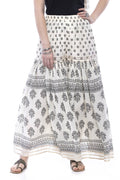 Mominos Fashion Cotton Block Print With Lace Work Off White Palazzo