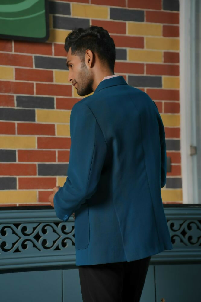 Teal Blue Smart-Casual Co-Ord Set by Hilo Design