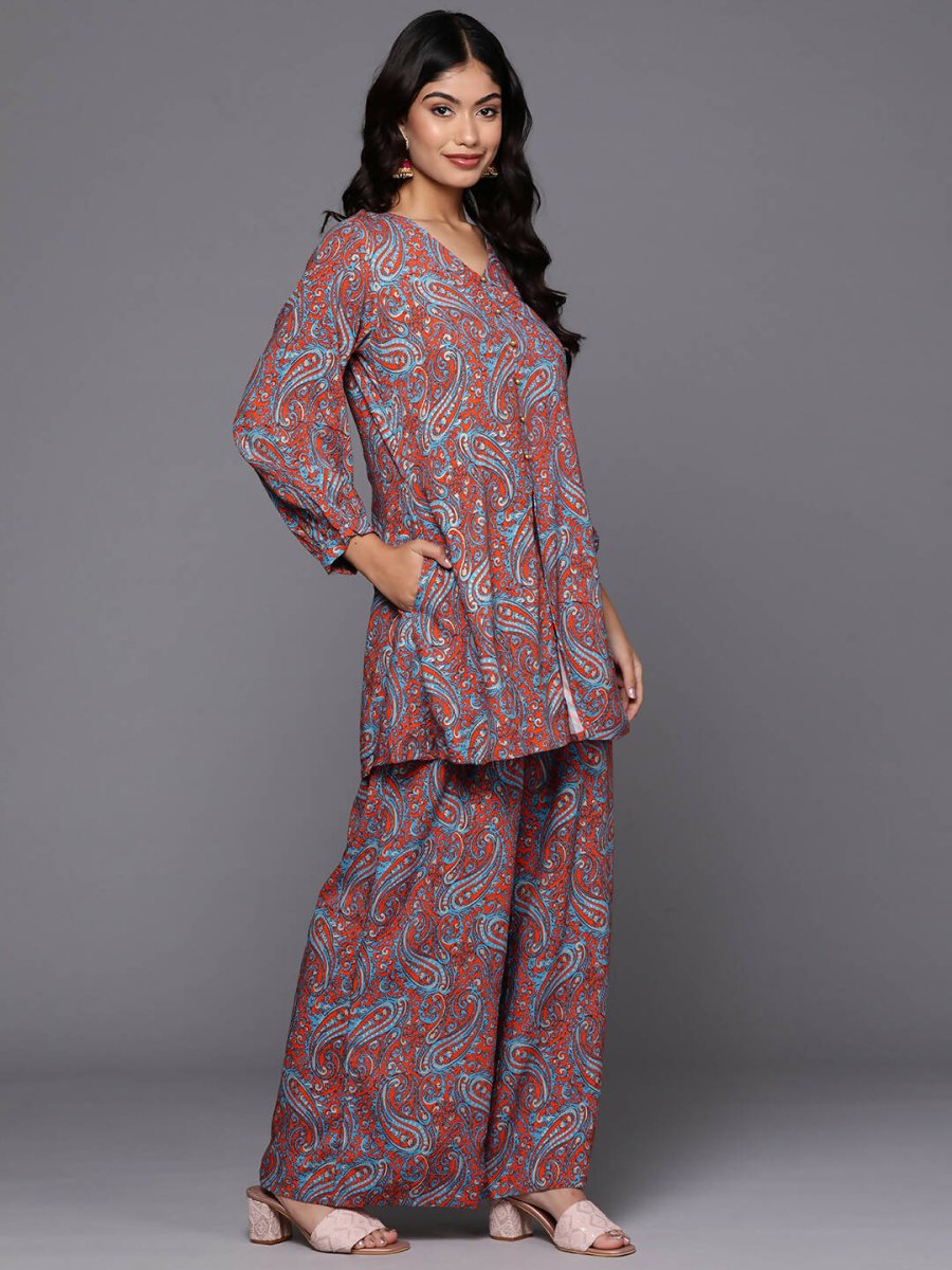 Ahalyaa Women's Traditional Wear Co-ods - Teal Blue