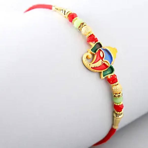 Divine Lord Ganesha Rakhi & Cashew Jar