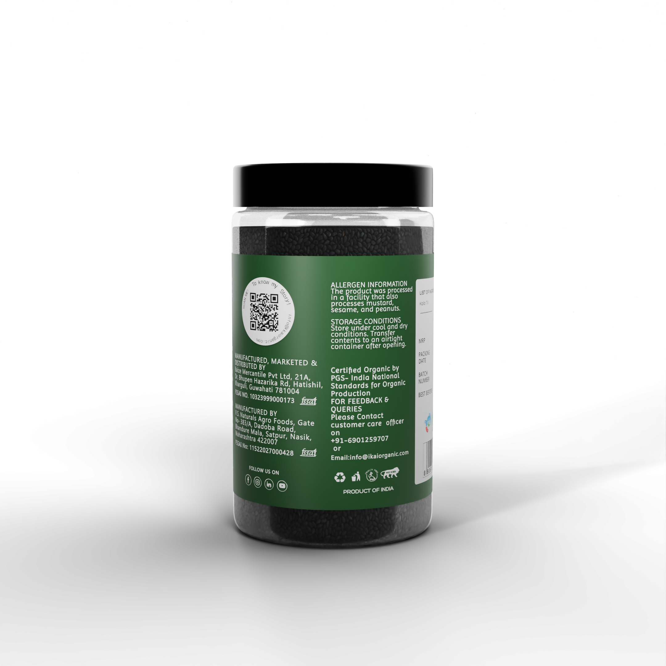 IKAI Organic Black Sesame Seeds
