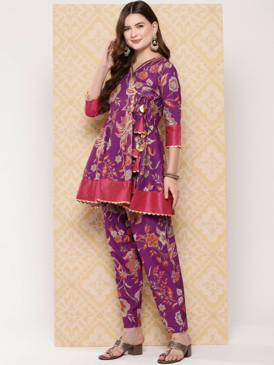 Ahalyaa Women's Traditional Wear Co-ods - Purple
