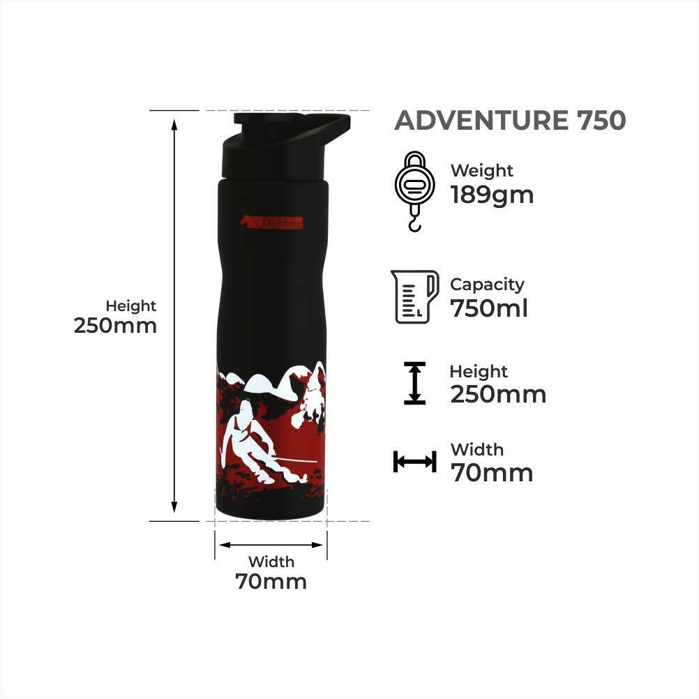 Dubblin Adventure Stainless Steel Sipper Water Bottle