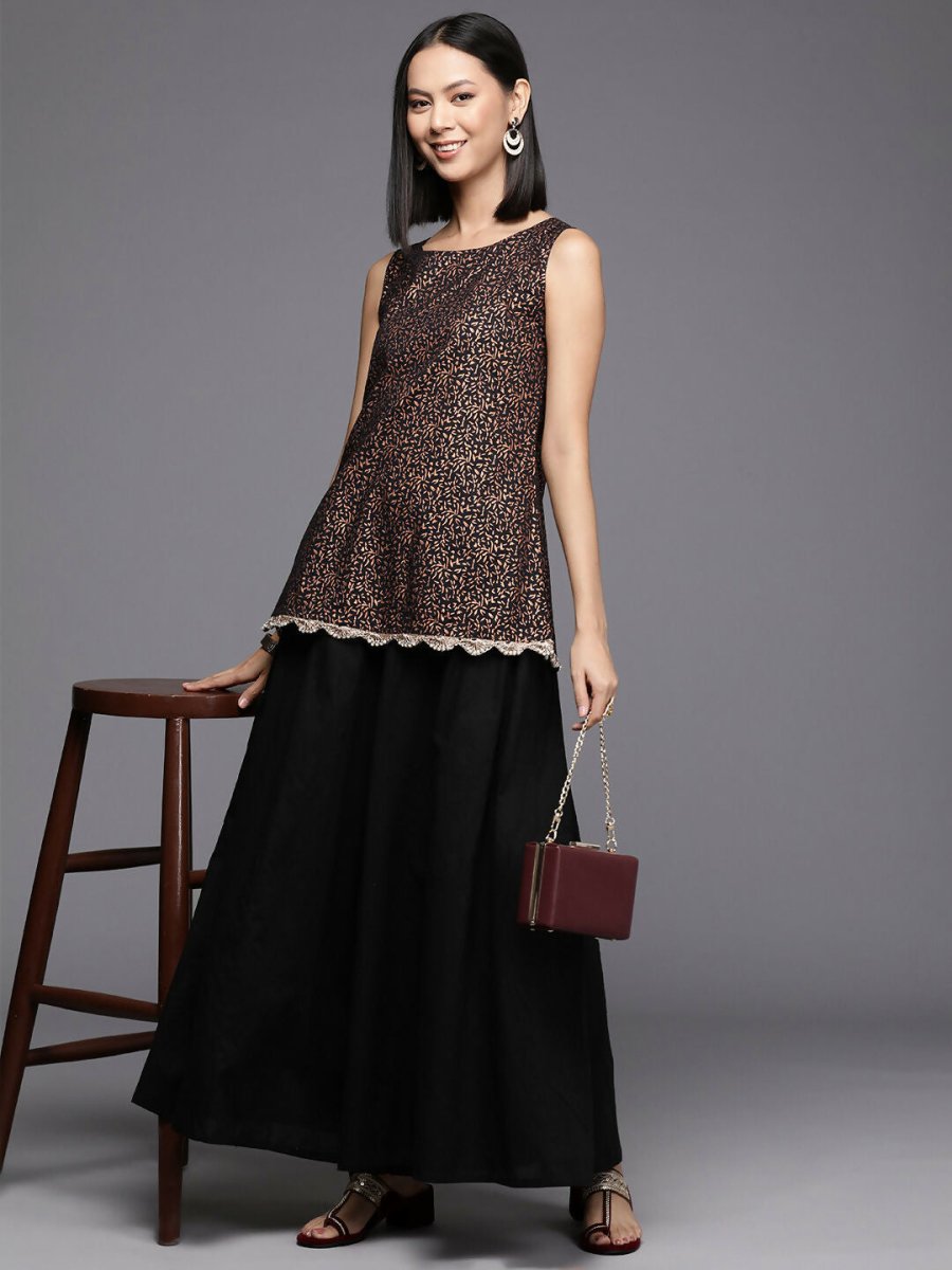 Ahalyaa Women's Traditional Wear Co-ods - Black