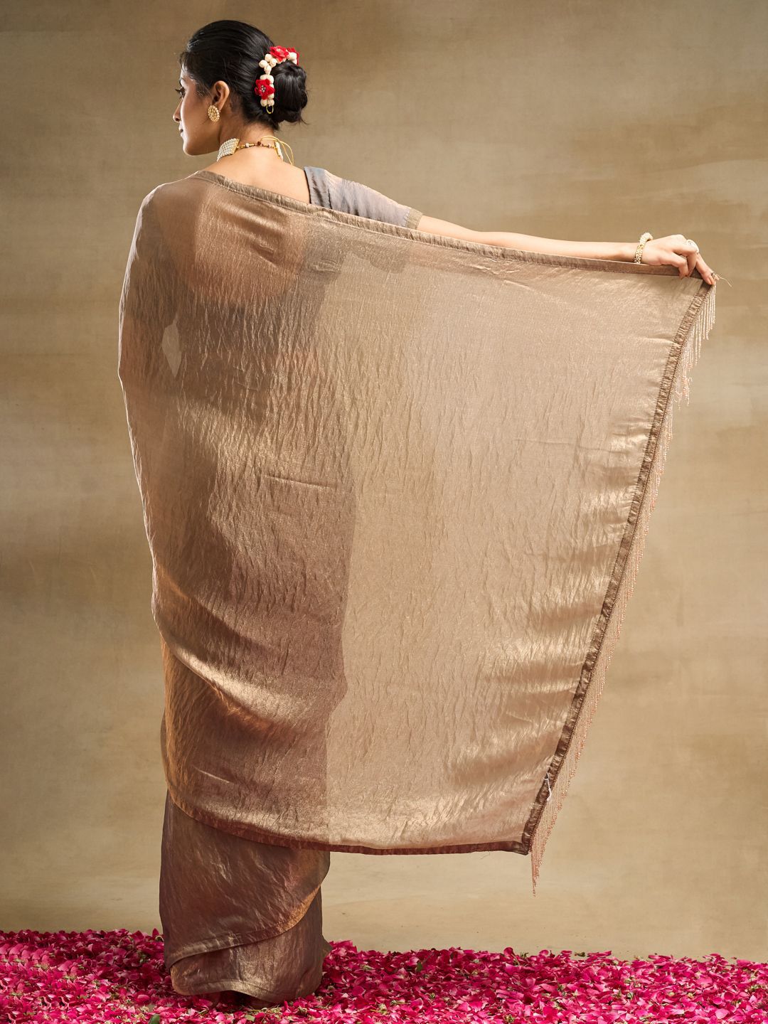 kasee Embellished Zari Silk Blend Saree