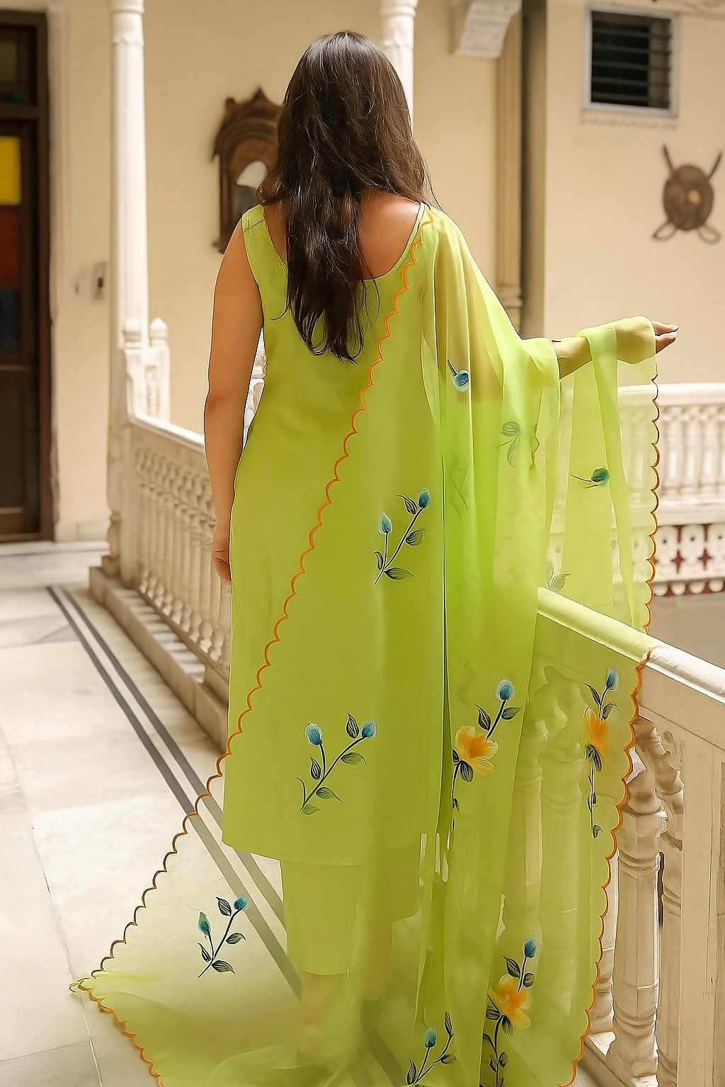 The52 Lemons Women's Gorgeous Printed Viscose Fabric Straight Kurta Pant with Dupatta Set