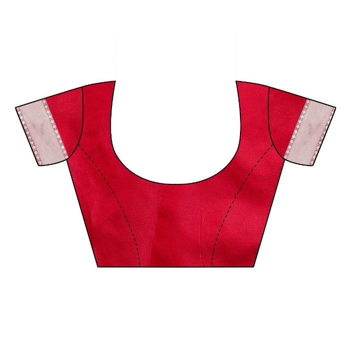 Vamika Banarasi Jacquard Weaving Red Saree (AMEE RED)
