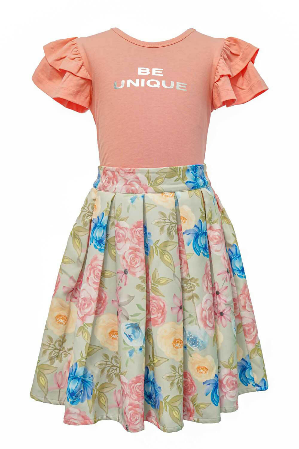 LH Luxury Fashion Liana Girls Tee & Skirt Set – Stylish & Comfortable Kids Co-ord