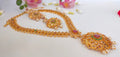 Pink & Green Bridal Necklace Set