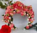 Peach Bridal Hair Gajra